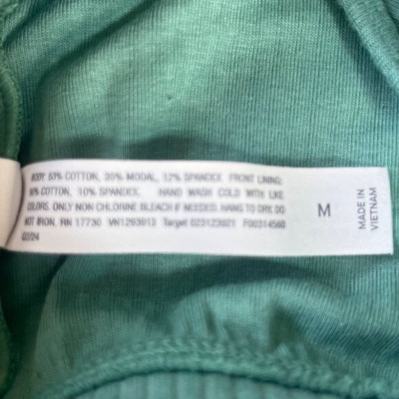 Auden Unlined Scoop Neck Bralette Medium Teal Blue Green New - Picture 7 of 12